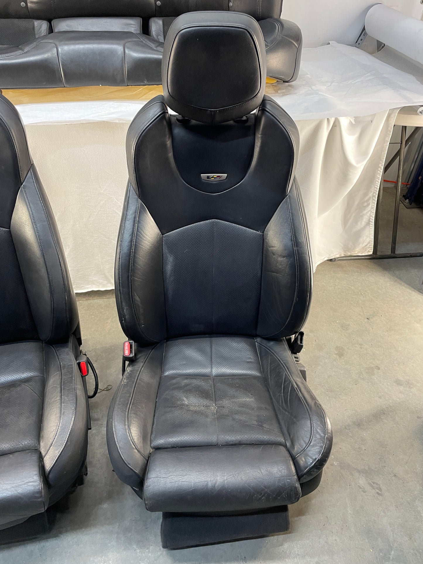 2010 Cadillac CTS-V Sedan Recaro Seats Front & Rear Black Leather OEM
