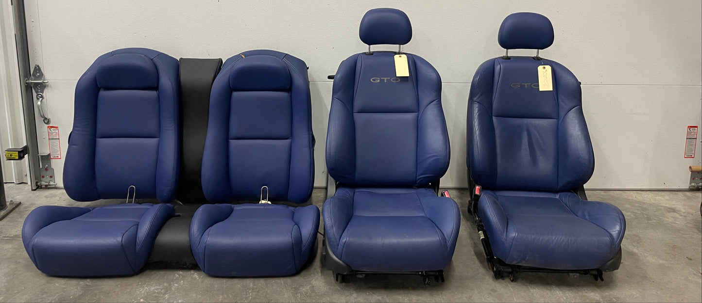 2005 Pontiac GTO Blue Interior Set Seats, Door Panels, Trim Etc. OEM