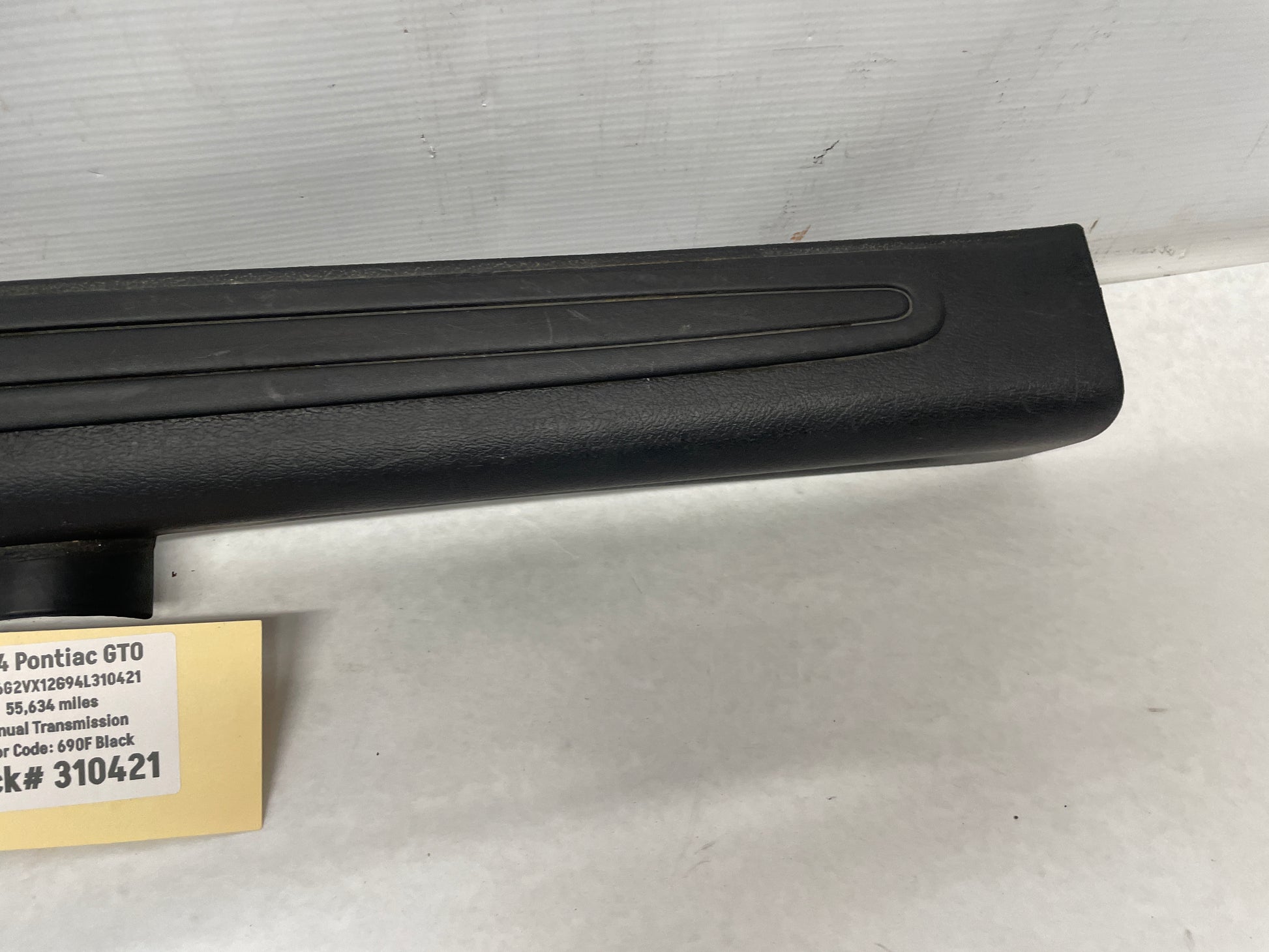 2004 Pontiac GTO LH Driver Interior Sill Carpet Retainer Trim Cover Panel OEM - Day's Parts Yard