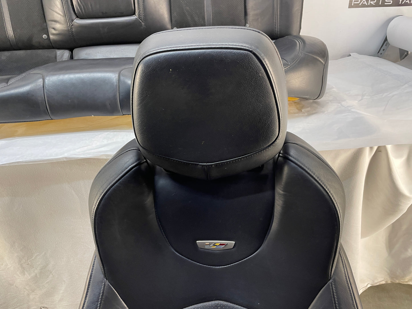 2010 Cadillac CTS-V Sedan Recaro Seats Front & Rear Black Leather OEM