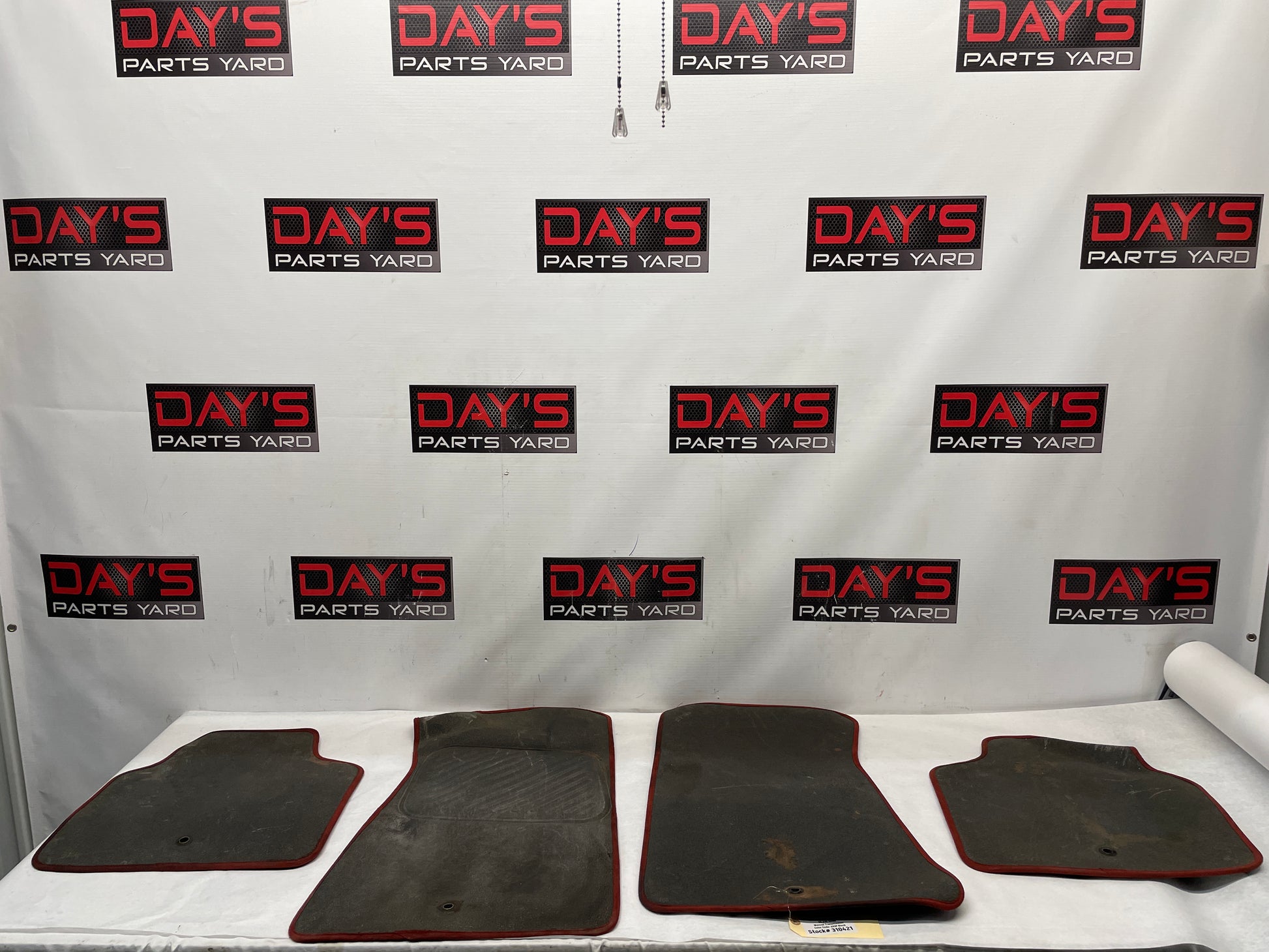 2004 Pontiac GTO Front and Rear Floor Mats Red Trim OEM - Day's Parts Yard