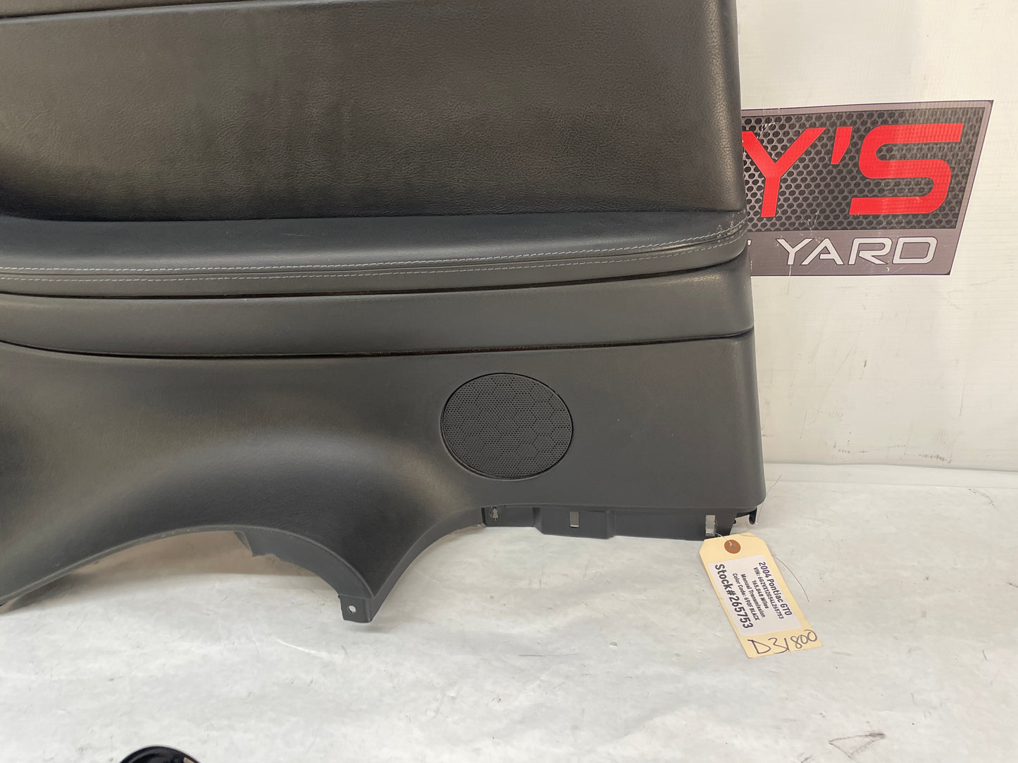 2004 Pontiac GTO LH Driver Rear Interior Quarter Panel OEM - Day's Parts Yard
