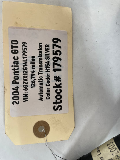 2004 Pontiac GTO EVAP Fuel Tank Line Hose Tube OEM