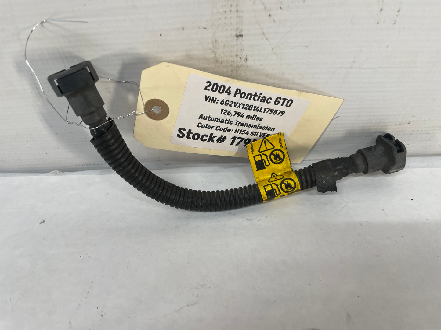 2004 Pontiac GTO Fuel Tank Gas Line Hose Tube OEM