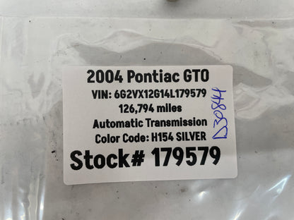 2004 Pontiac GTO Hood Strut Balls Mounts Hangers OEM