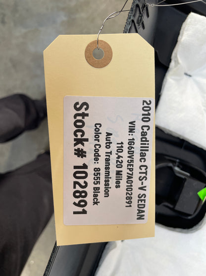 2010 Cadillac CTS-V Sedan Rear Window Package Tray Panel Console OEM