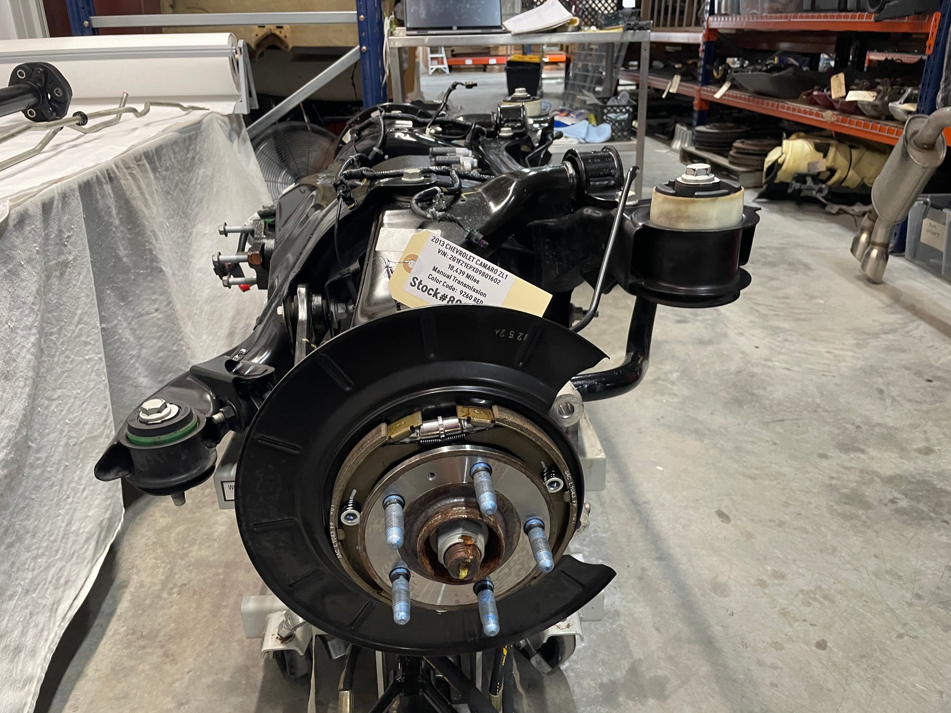 2013 Chevy Camaro ZL1 3.73 Complete Rear Axle Suspension Cradle K Member Subframe Differential OEM - Day's Parts Yard