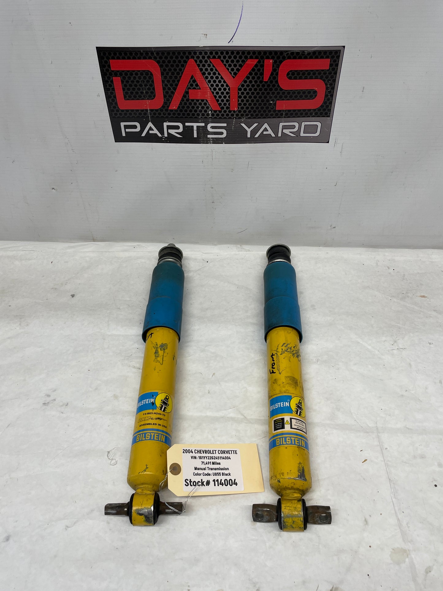 2004 Chevy C5 Corvette RH & LH Front Suspension Bilstein Strut Shock Absorber Set OEM