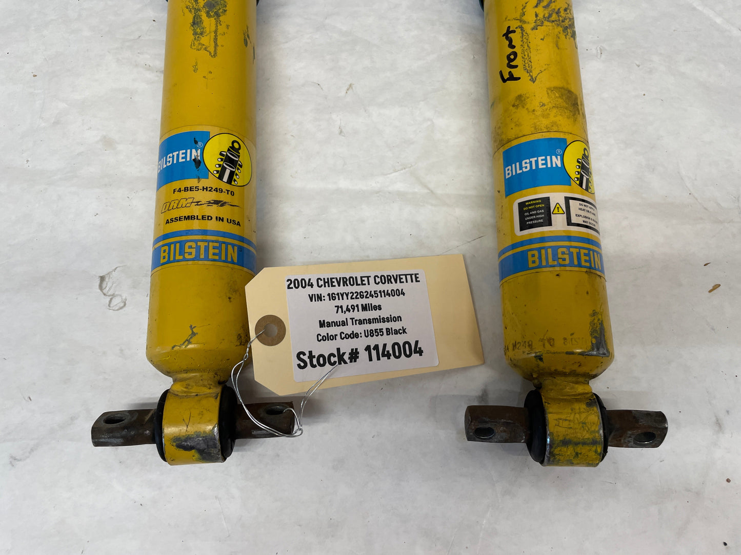 2004 Chevy C5 Corvette RH & LH Front Suspension Bilstein Strut Shock Absorber Set OEM
