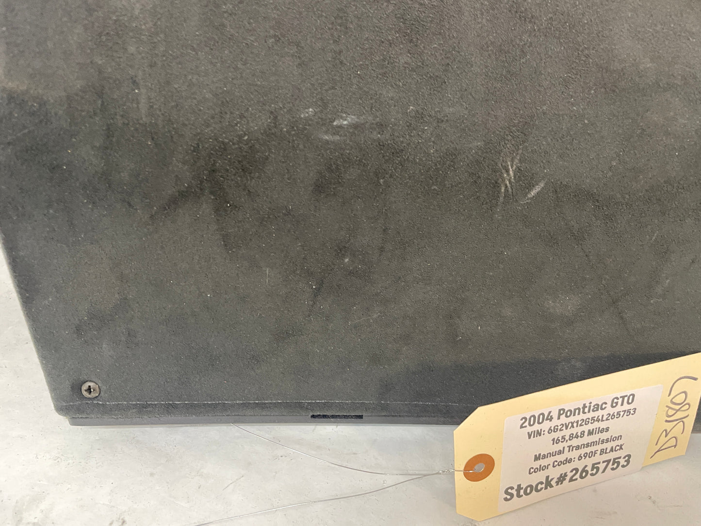2004 Pontiac GTO Glove Box Assembly Compartment Black Suede OEM - Day's Parts Yard