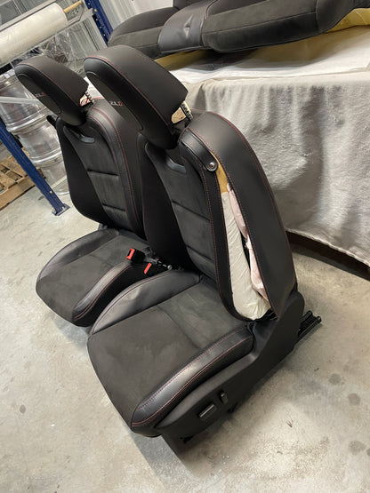 2013 Chevy Camaro ZL1 Seats Fronts and Rears Black Leather and Suede OEM - Day's Parts Yard