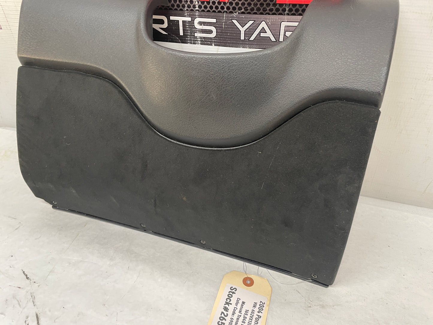 2004 Pontiac GTO Black Suede Knee Bolster Fuse Cover OEM - Day's Parts Yard