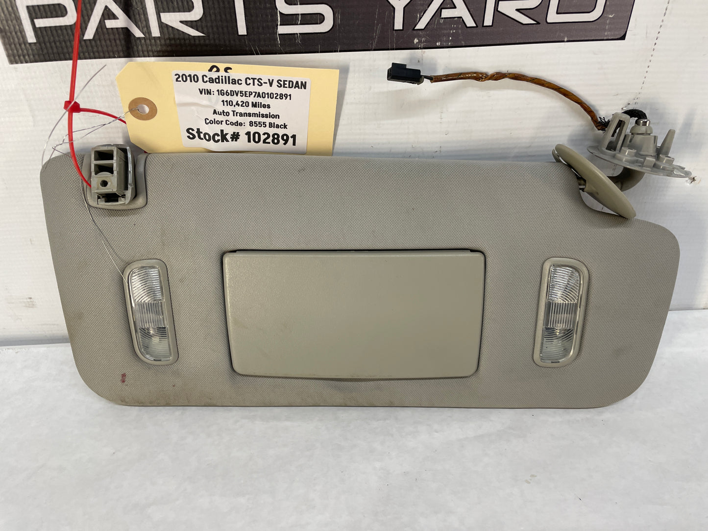 2010 Cadillac CTS-V Sedan RH Passenger Sunvisor Sun Visor Shade w/ Clip OEM