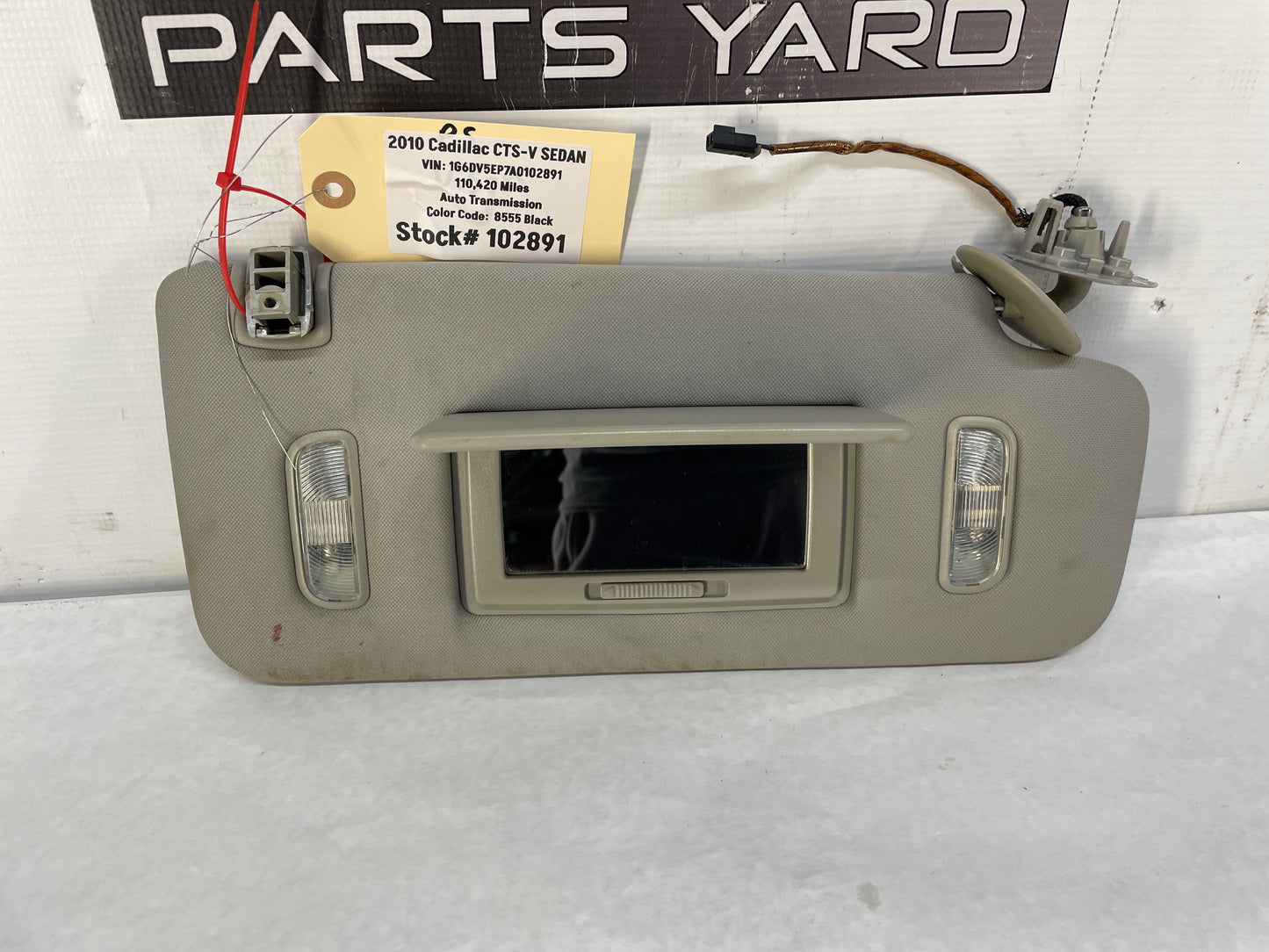 2010 Cadillac CTS-V Sedan RH Passenger Sunvisor Sun Visor Shade w/ Clip OEM