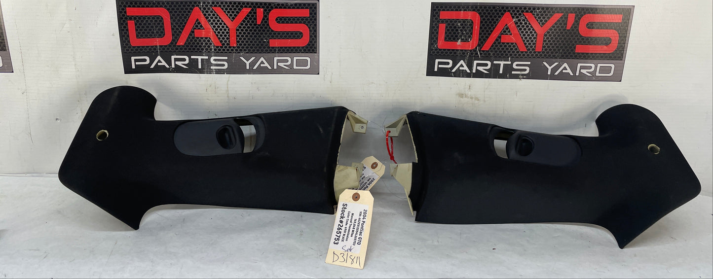2005 Pontiac GTO RH & LH Interior B Pillar Seat Belt Trim OEM - Day's Parts Yard