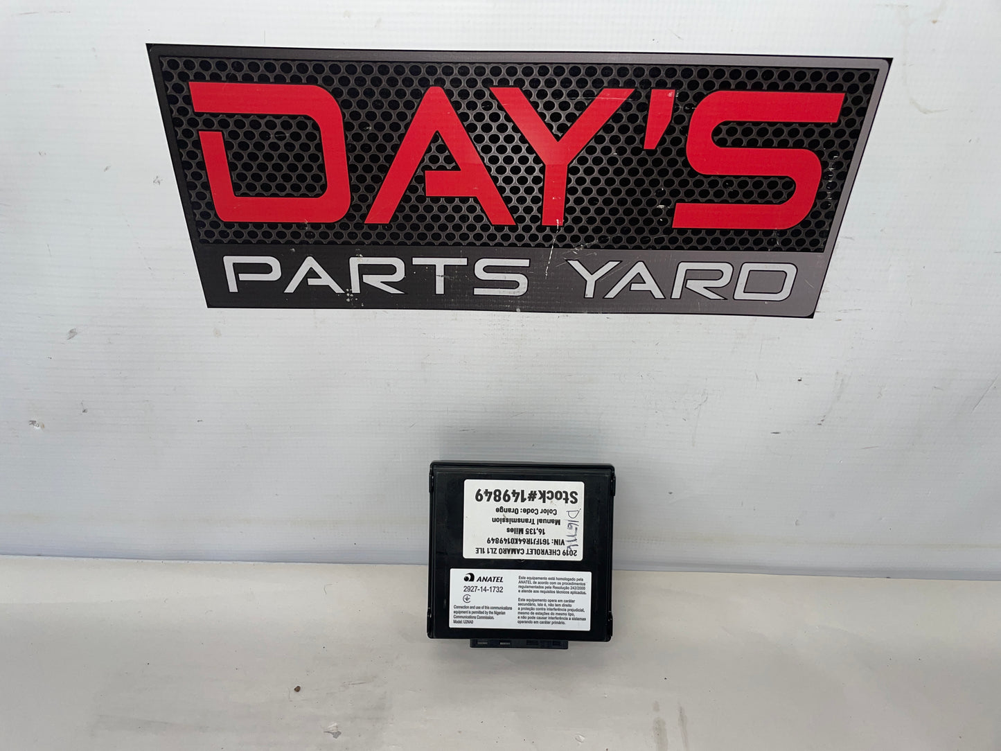 2019 Chevy Camaro ZL1 1LE Keyless Entry Control Module OEM