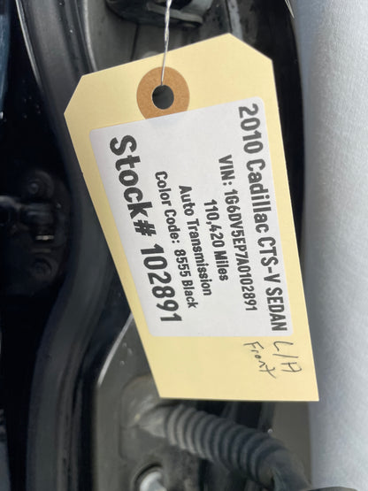 2010 Cadillac CTS-V Sedan LH Driver Front Exterior Door Black OEM