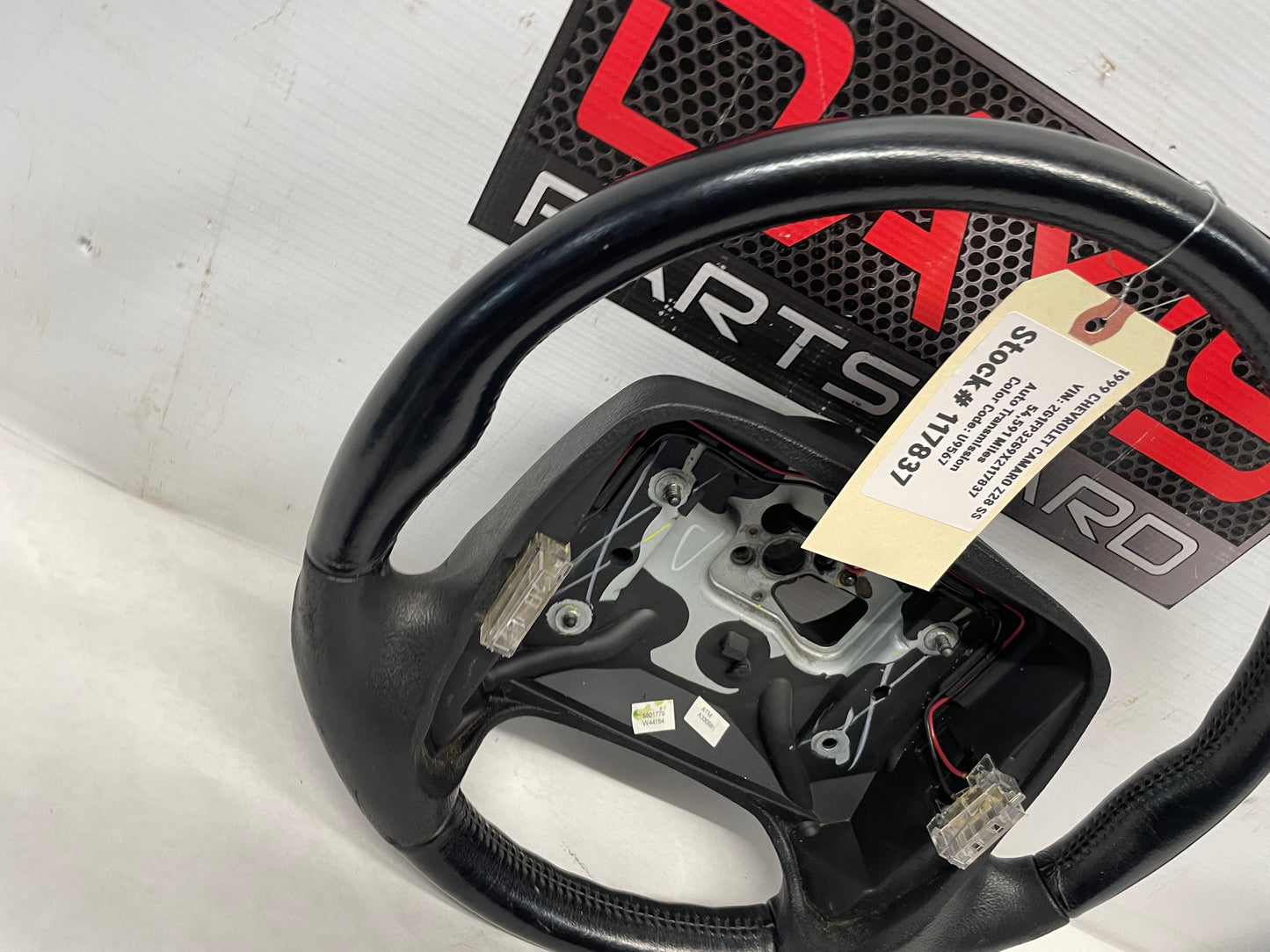 1999 Chevy Camaro Z28 SS Steering Wheel Graphite Grey Gray Leather OEM - Day's Parts Yard