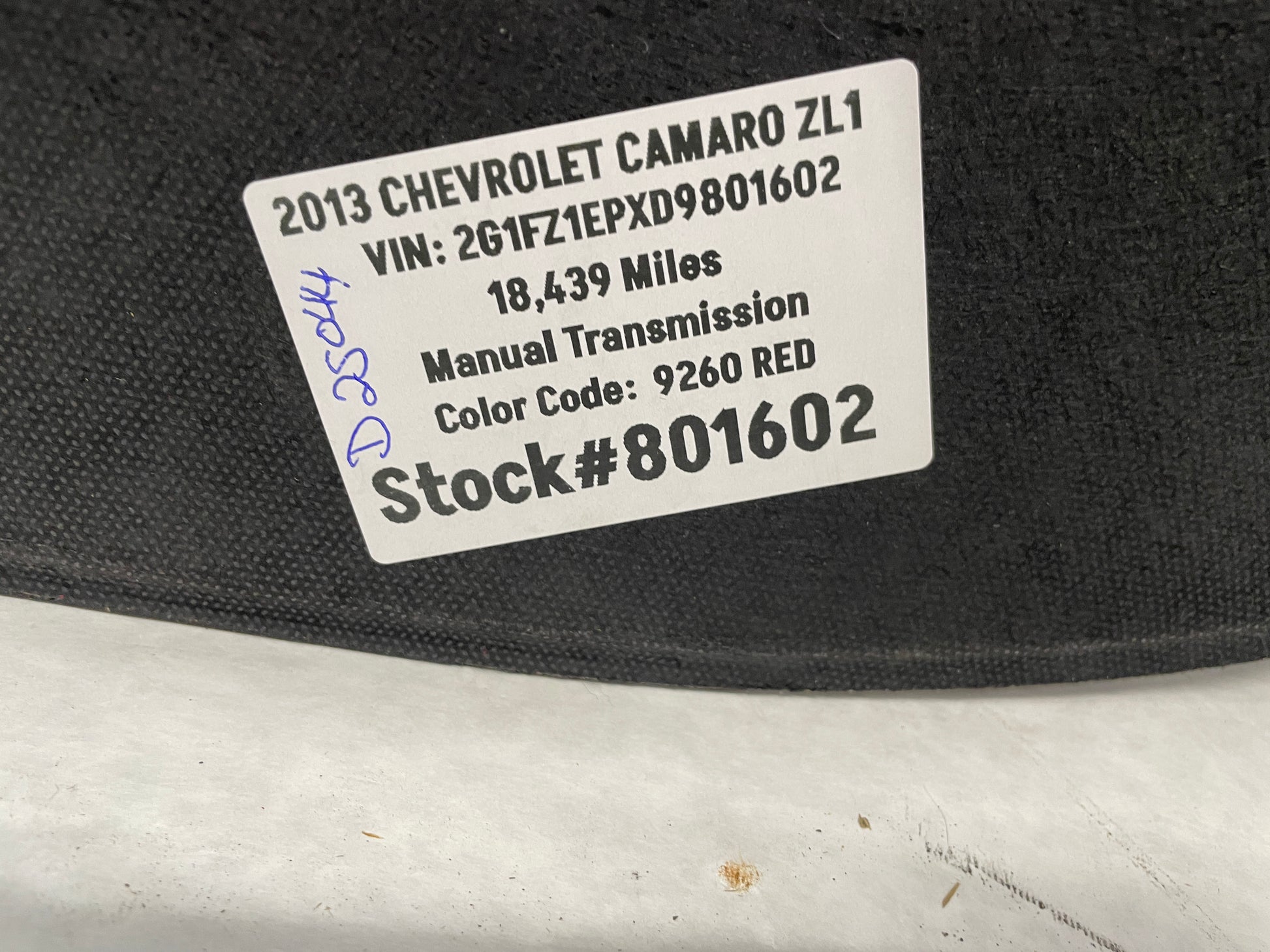 2013 Chevy Camaro ZL1 Spare Tire Hard Trunk Battery Cover OEM - Day's Parts Yard