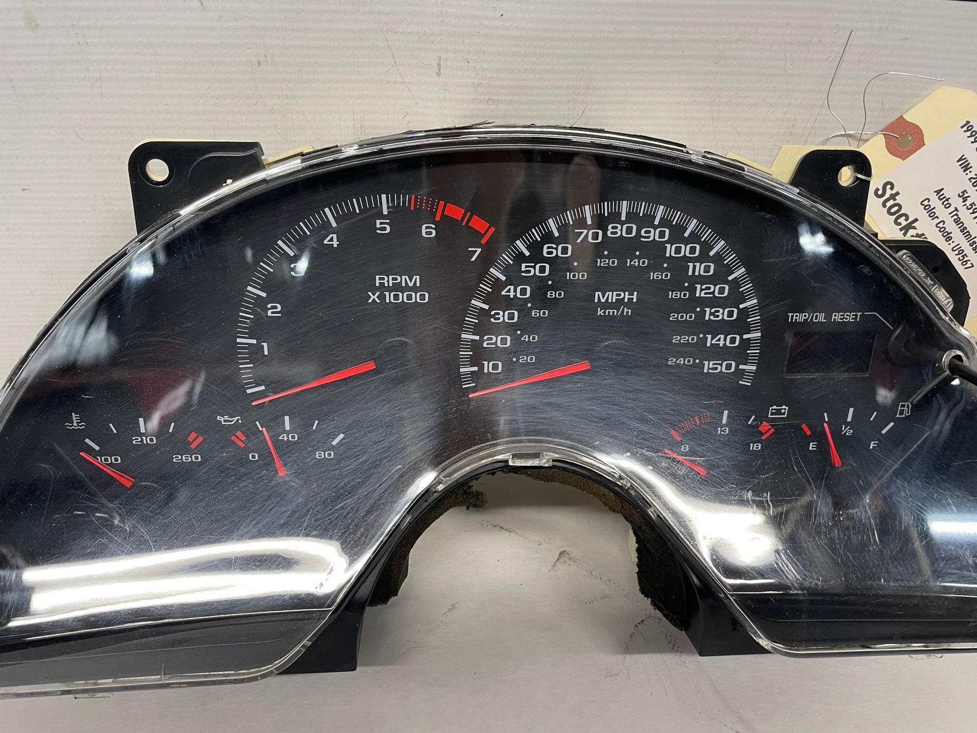 1999 Chevy Camaro Z28 Gauge Cluster Speedometer 54k OEM - Day's Parts Yard