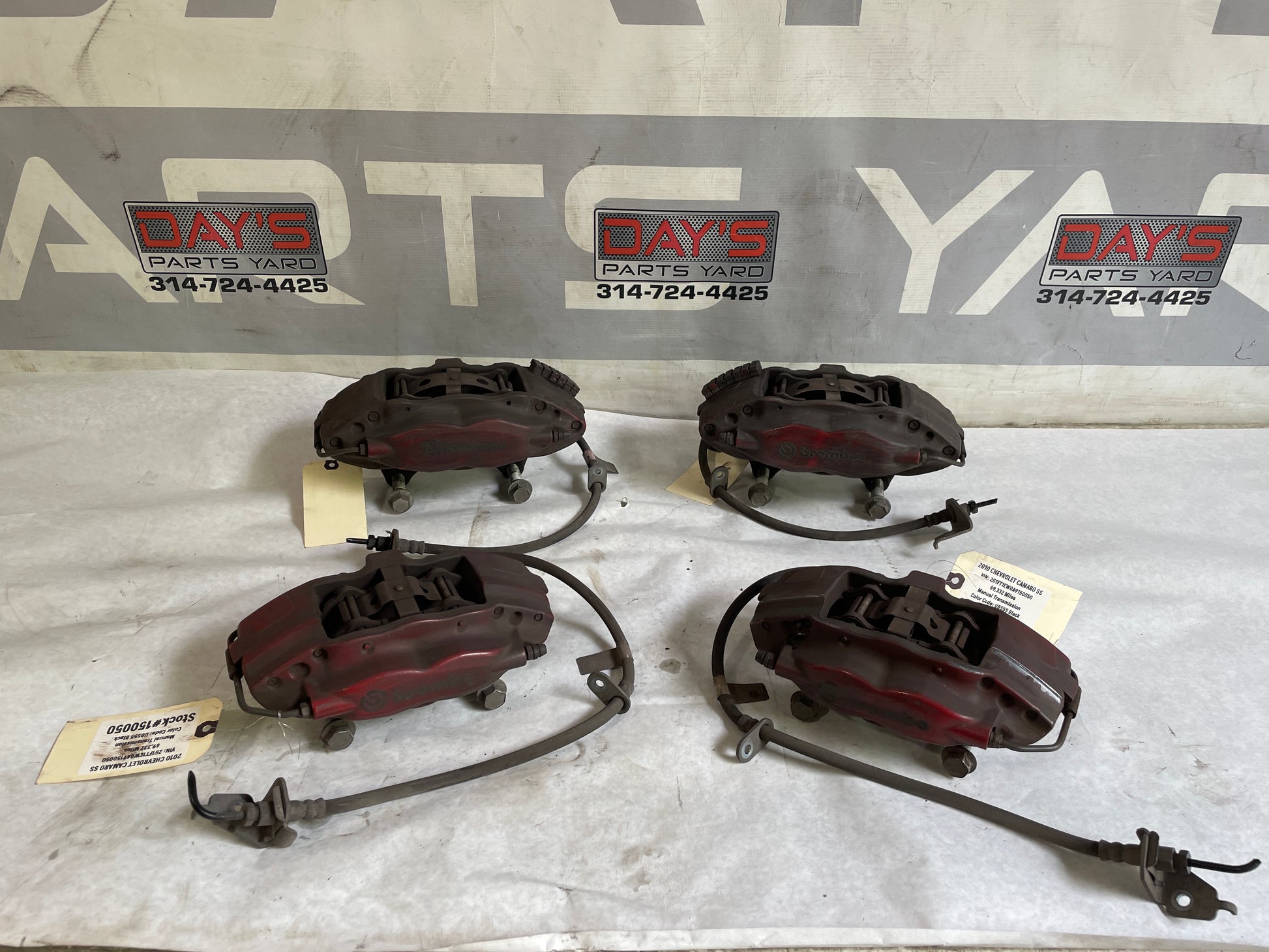 2010 Chevy Camaro SS Front and Rear Brembo Calipers OEM - Day's Parts Yard