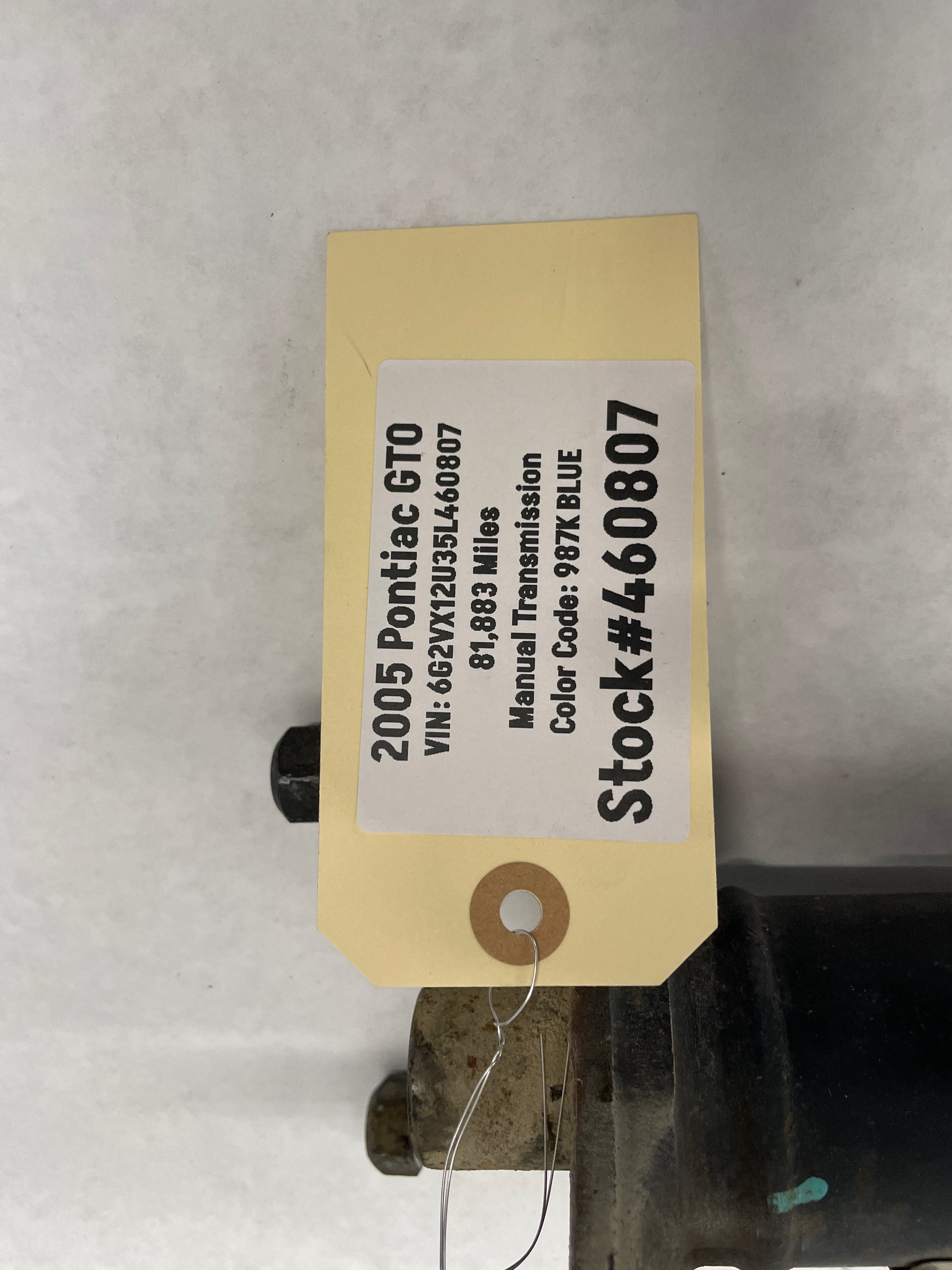 2005 Pontiac GTO Drive Shaft Driveshaft OEM - Day's Parts Yard