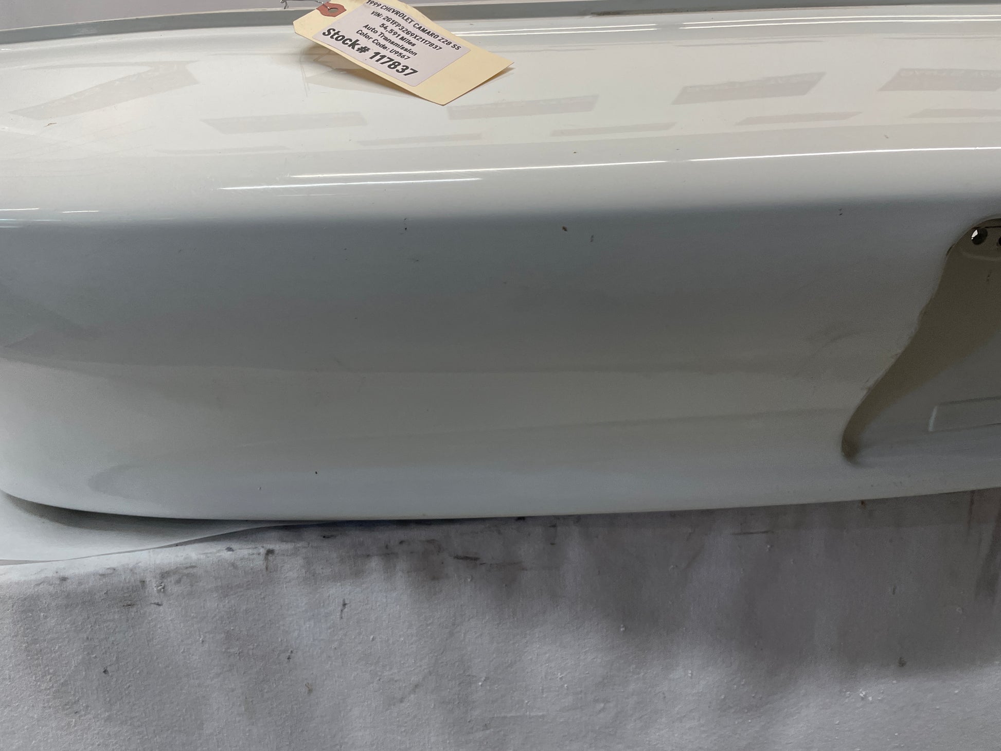 1999 Chevy Camaro Z28 SS Rear Bumper Cover Assembly White OEM - Day's Parts Yard