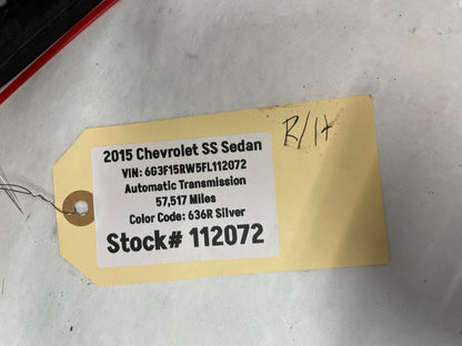 2015 Chevy SS Sedan RH Passenger Outer Tail Light Taillight Stop Lamp OEM - Day's Parts Yard