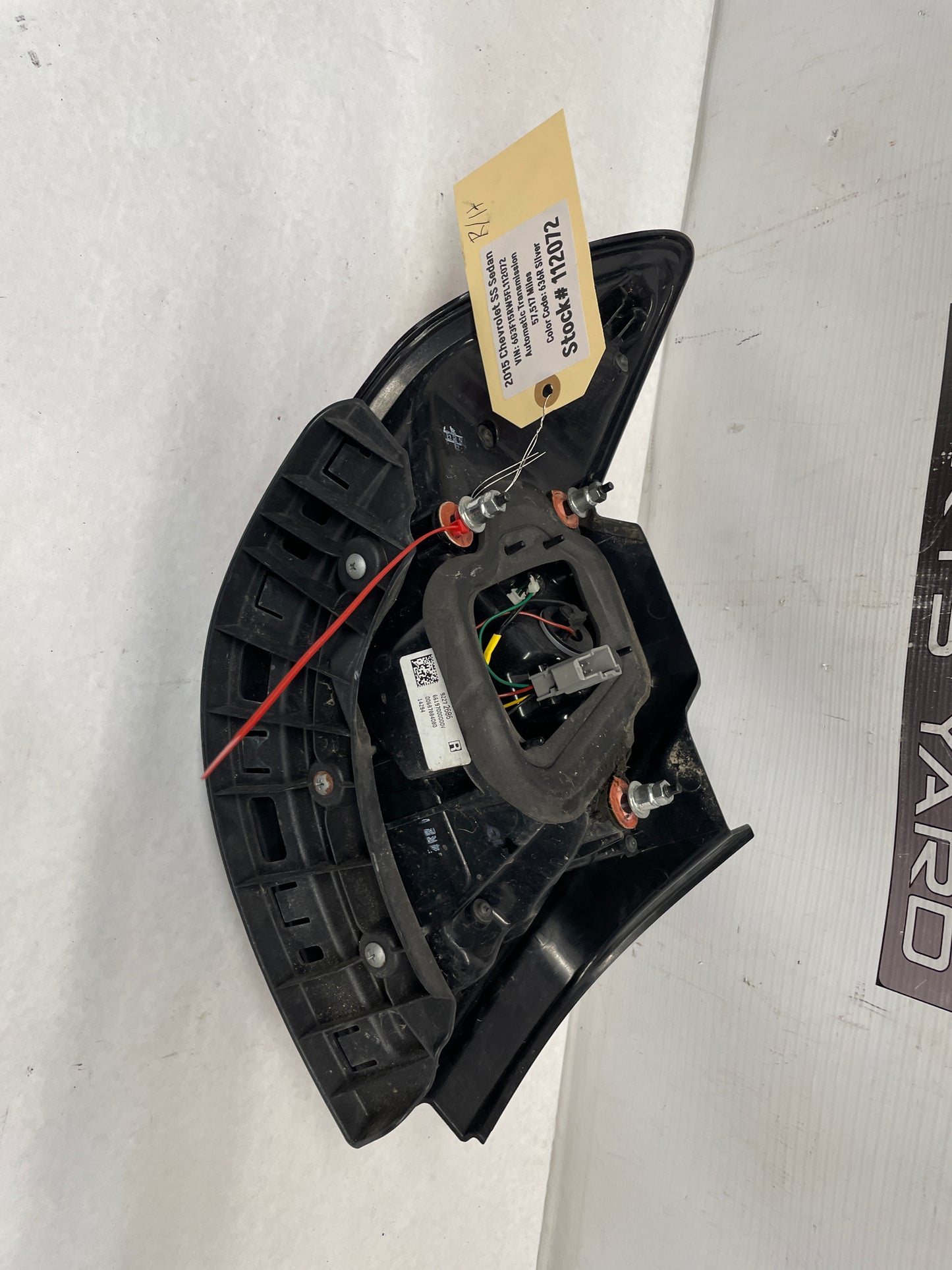 2015 Chevy SS Sedan RH Passenger Outer Tail Light Taillight Stop Lamp OEM - Day's Parts Yard