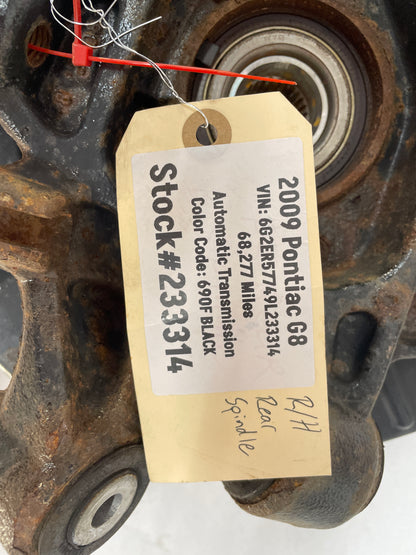 2009 Pontiac G8 GT RH Passenger Rear Suspension Spindle Hub Knuckle Wheel Bearing OEM