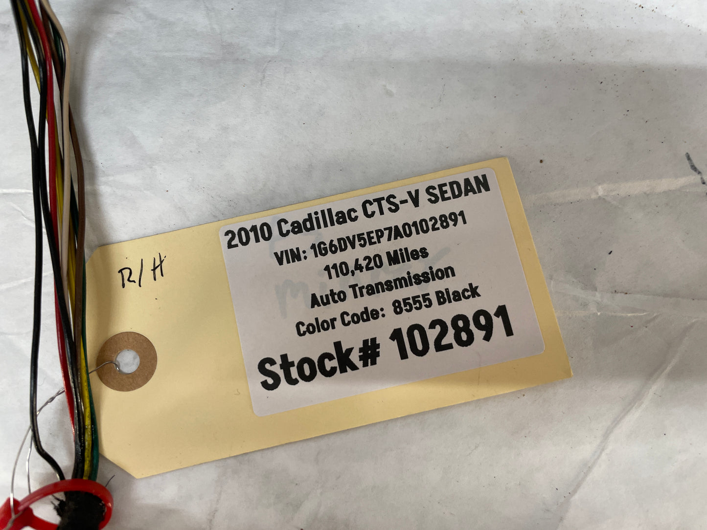 2010 Cadillac CTS-V Sedan RH Passenger Exterior Outside Mirror Black OEM