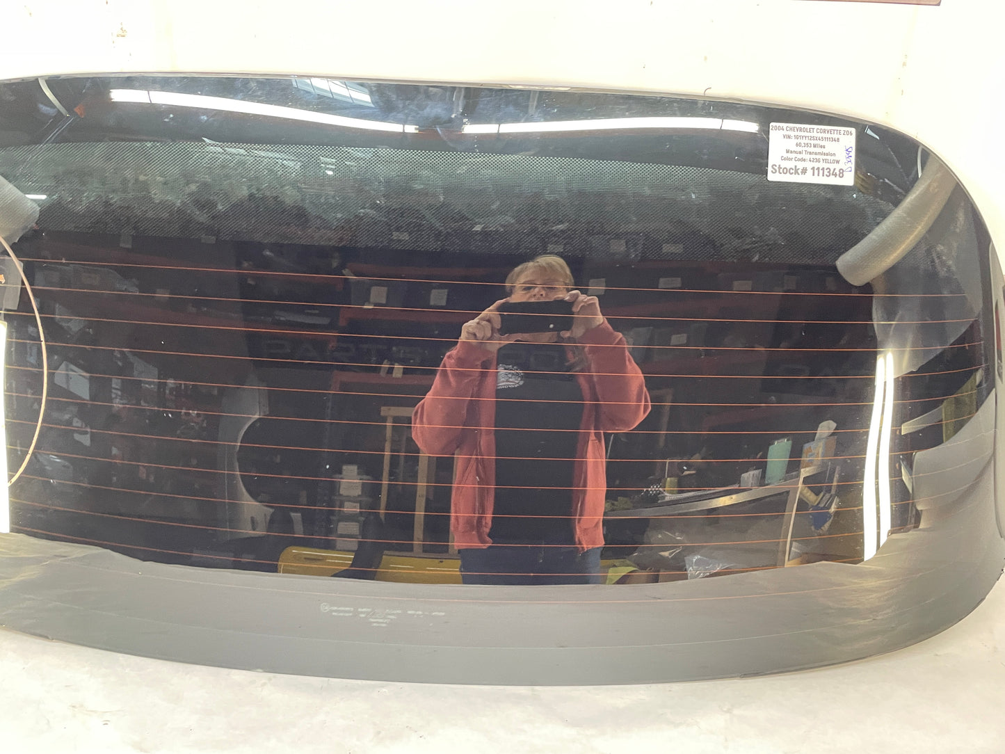 2004 Chevy C5 Corvette Z06 FRC Hardtop Heated Back Rear Window Glass OEM - Day's Parts Yard
