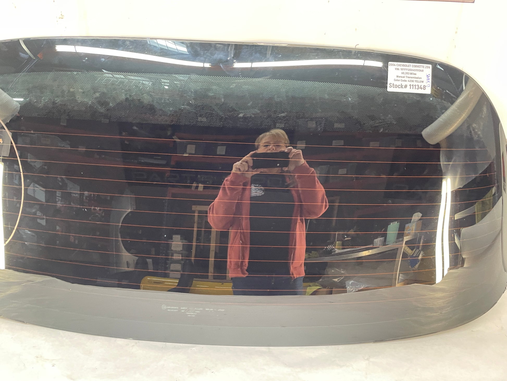 2004 Chevy C5 Corvette Z06 FRC Hardtop Heated Back Rear Window Glass OEM - Day's Parts Yard