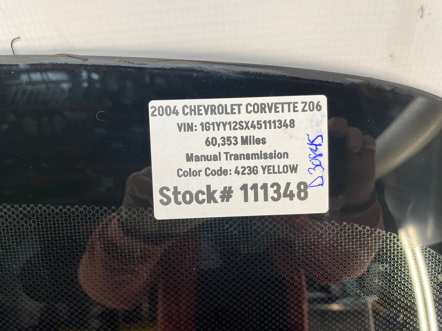 2004 Chevy C5 Corvette Z06 FRC Hardtop Heated Back Rear Window Glass OEM - Day's Parts Yard