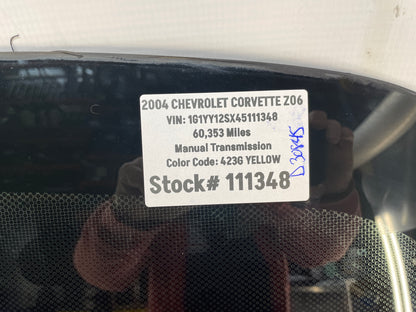 2004 Chevy C5 Corvette Z06 FRC Hardtop Heated Back Rear Window Glass OEM - Day's Parts Yard