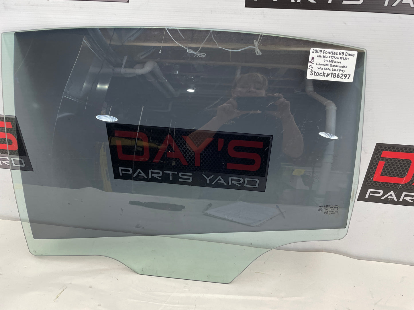 2009 Pontiac G8 Base Rear LH Driver Door Window Glass OEM - Day's Parts Yard