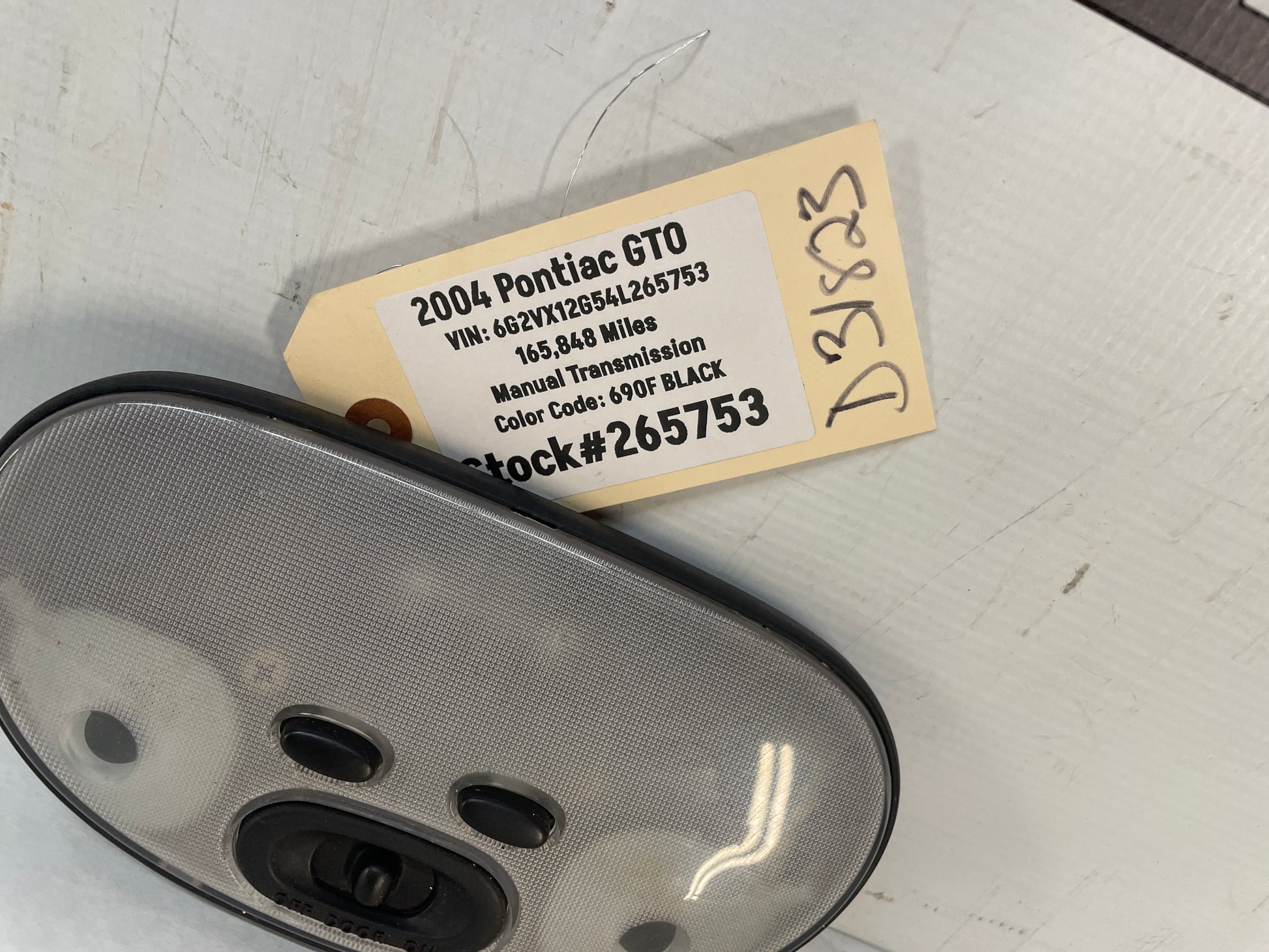 2004 Pontiac GTO Over Head Overhead Dome Reading Light Lamp OEM - Day's Parts Yard