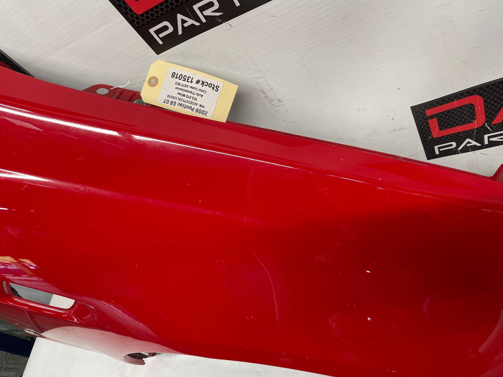 2008 Pontiac G8 GT RH Passenger Fender Red OEM - Day's Parts Yard