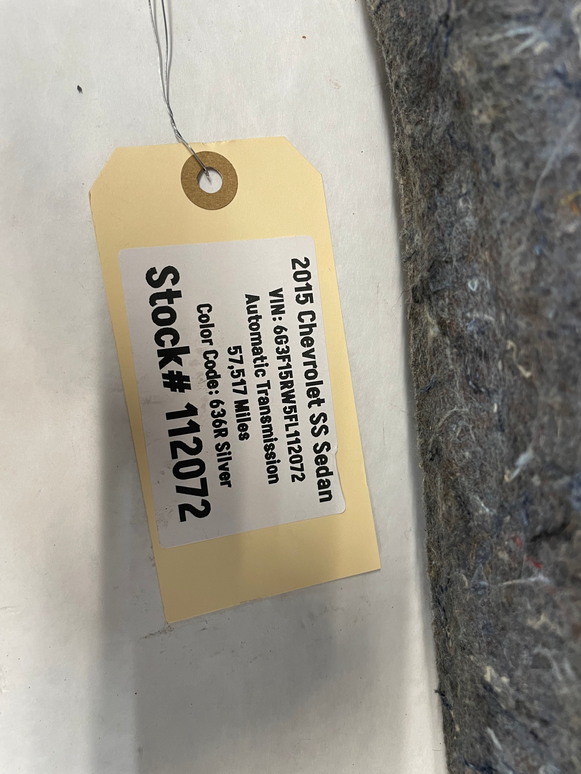 2015 Chevy SS Sedan Spare Tire Trunk Compartment Floor Carpet Mat Panel Cover OEM - Day's Parts Yard