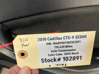2010 Cadillac CTS-V Sedan RH Passenger Rear Interior Door Panel Trim OEM - Day's Parts Yard