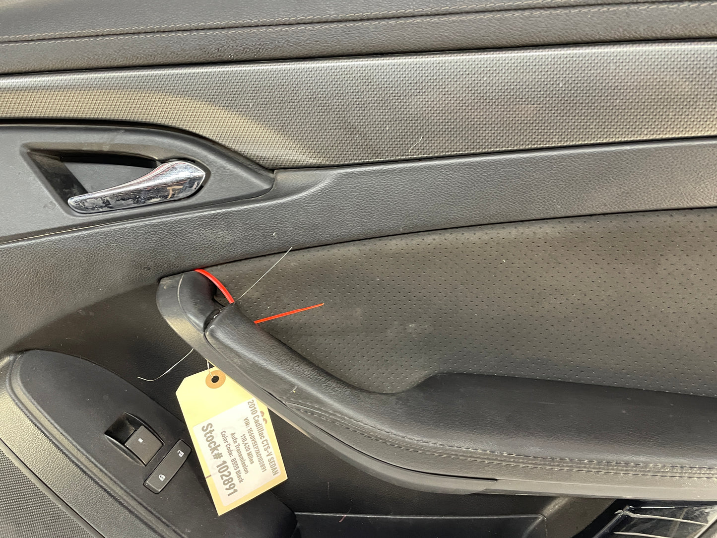 2010 Cadillac CTS-V Sedan RH Passenger Front Interior Door Panel Trim Ebony Black OEM