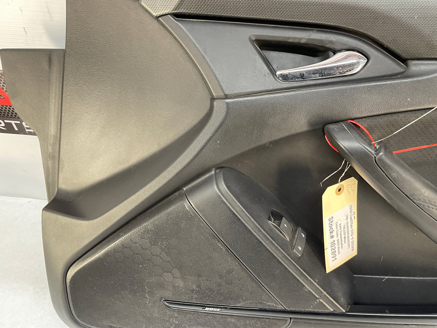 2010 Cadillac CTS-V Sedan RH Passenger Front Interior Door Panel Trim Ebony Black OEM