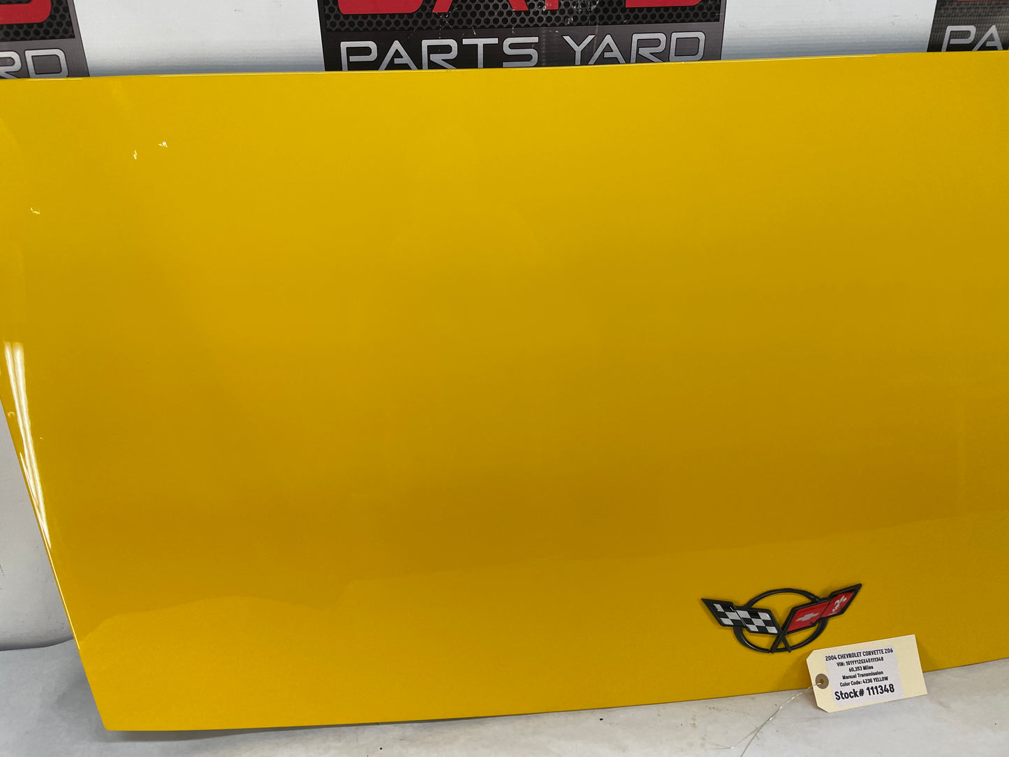 2004 Chevy C5 Corvette Z06 Trunk Deck Lid Yellow OEM - Day's Parts Yard