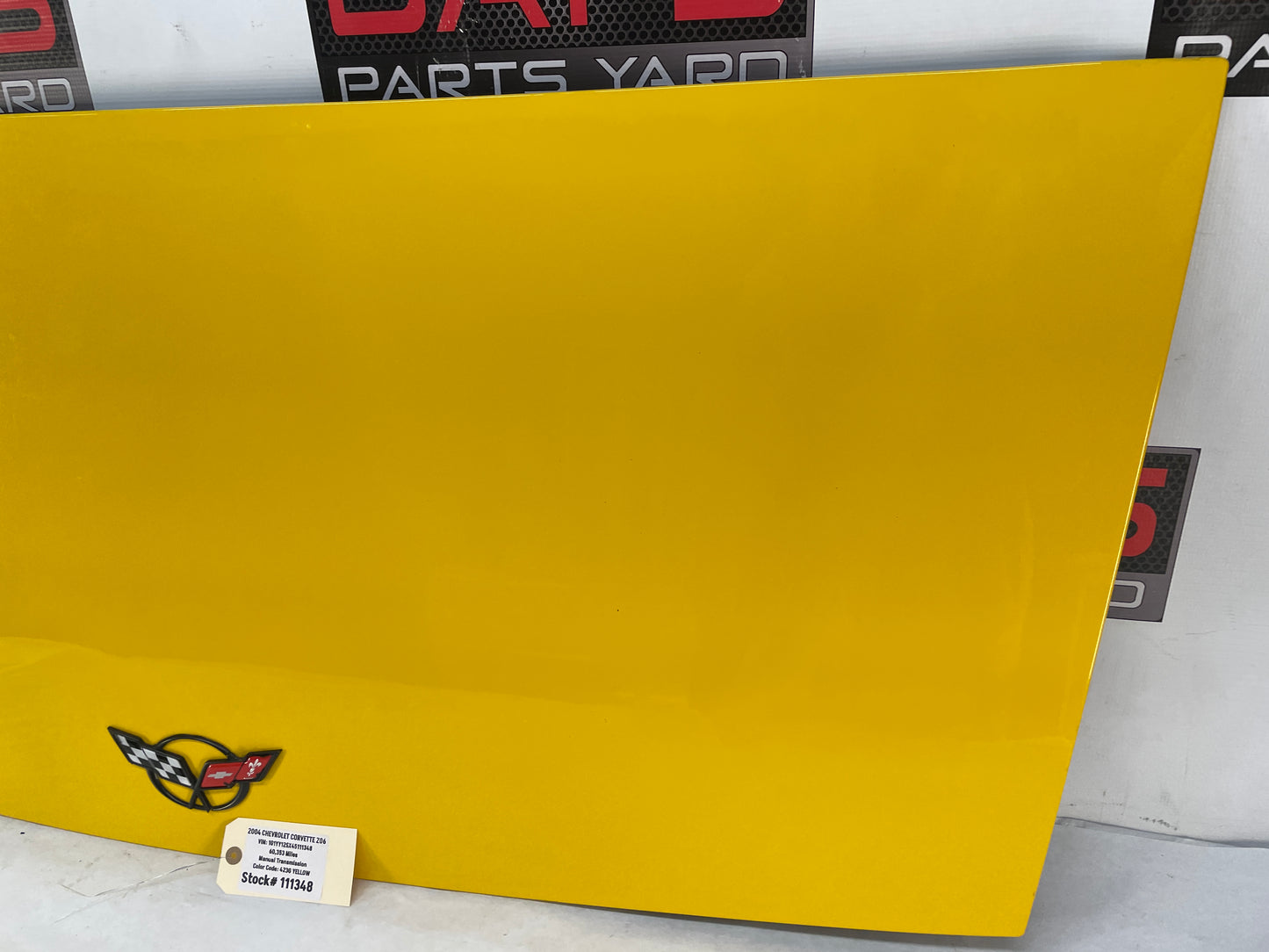 2004 Chevy C5 Corvette Z06 Trunk Deck Lid Yellow OEM - Day's Parts Yard