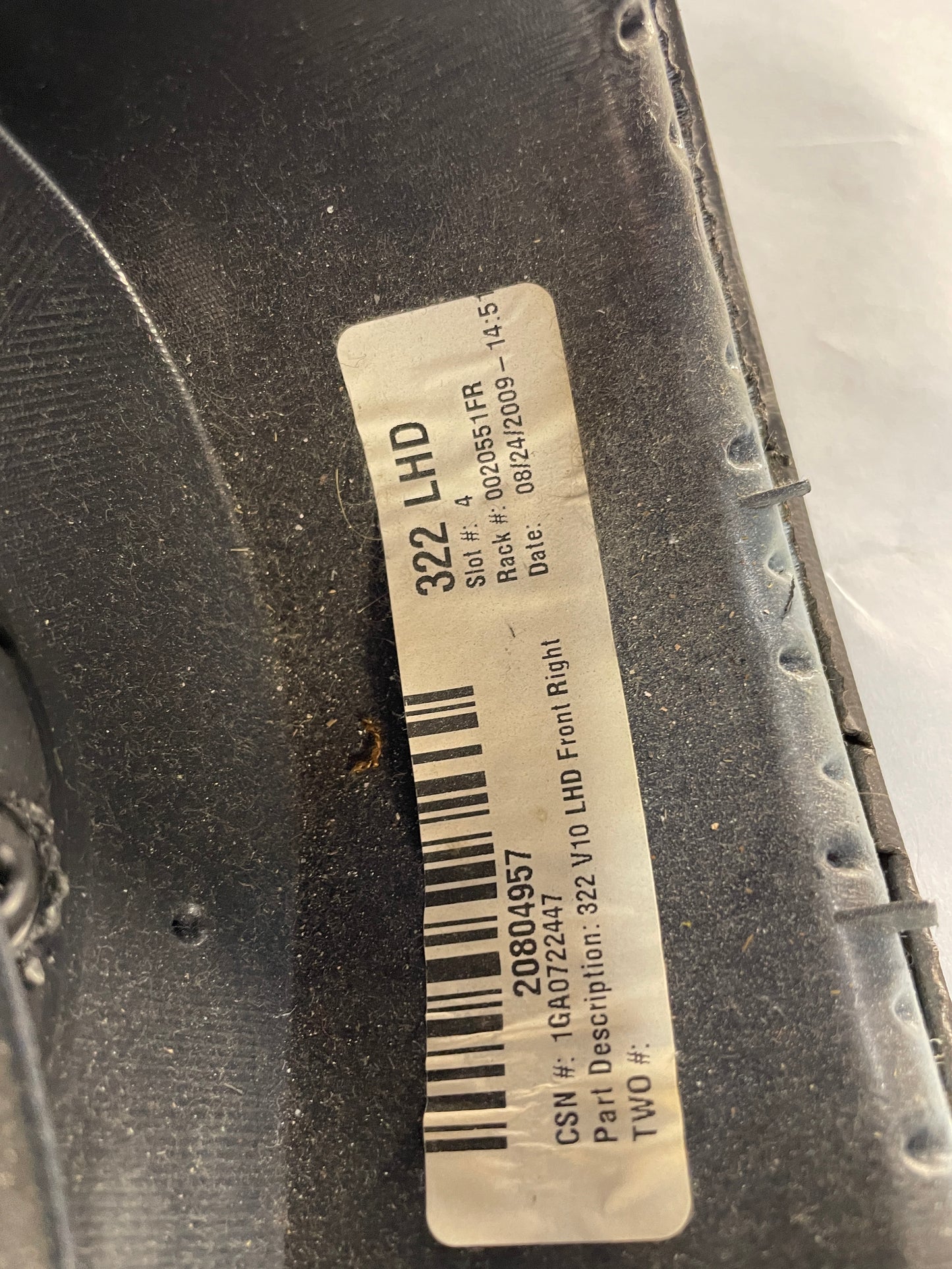 2010 Cadillac CTS-V Sedan RH Passenger Front Interior Door Panel Trim Ebony Black OEM