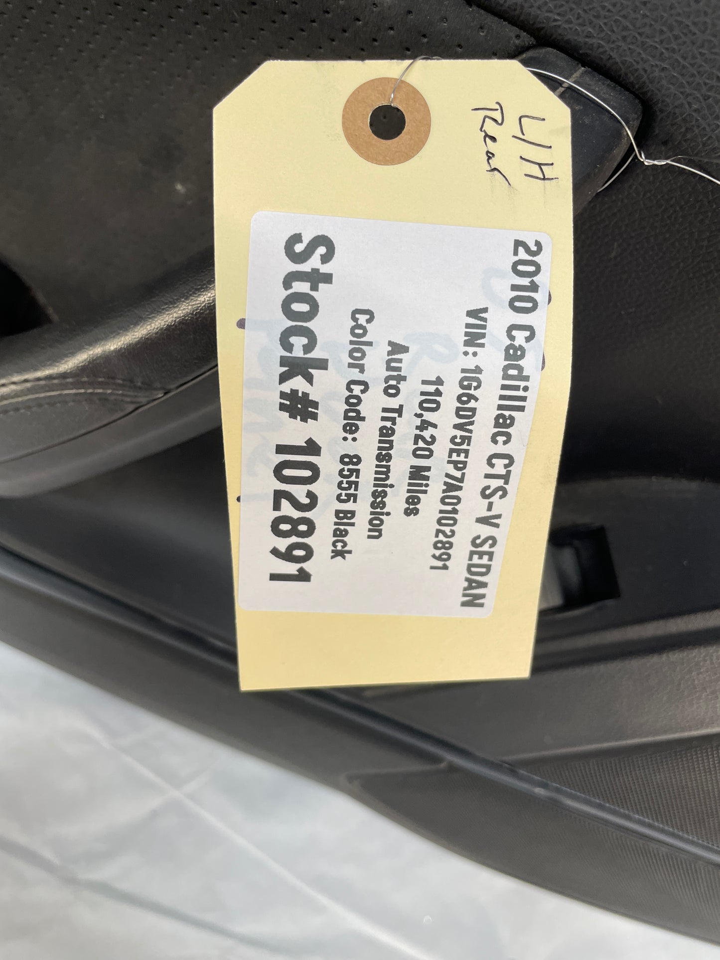 2010 Cadillac CTS-V Sedan LH Driver Rear Interior Door Panel Trim Molding OEM