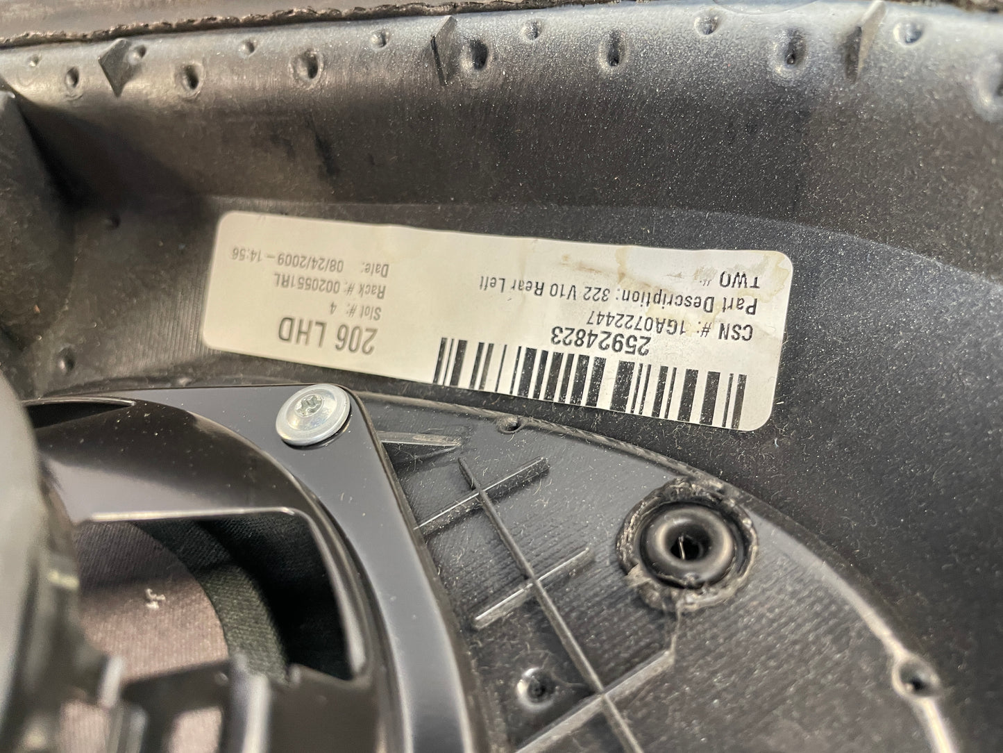 2010 Cadillac CTS-V Sedan LH Driver Rear Interior Door Panel Trim Molding OEM