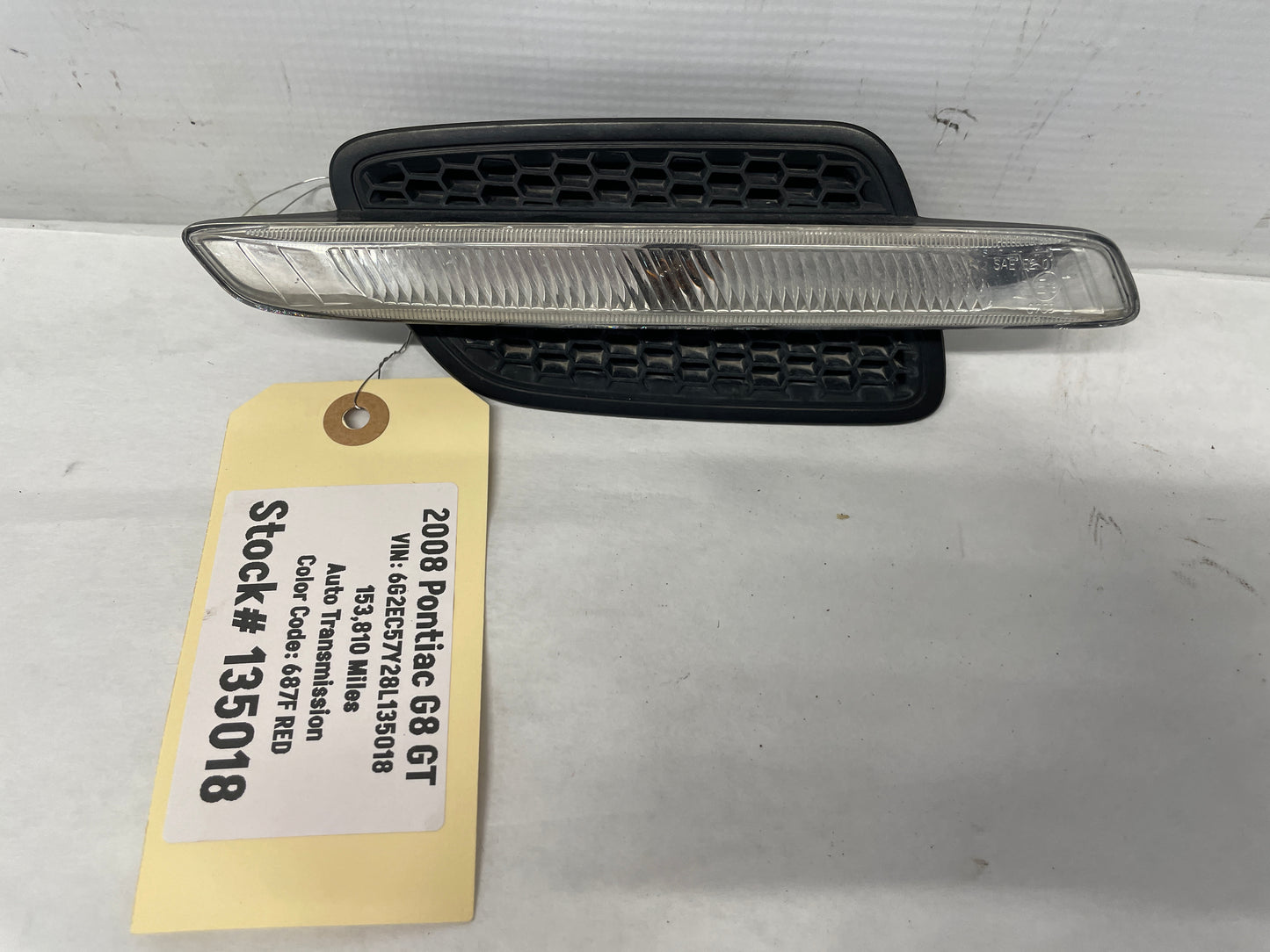 2008 Pontiac G8 GT LH Driver Fender Marker Repeater Lamp Light Grill OEM