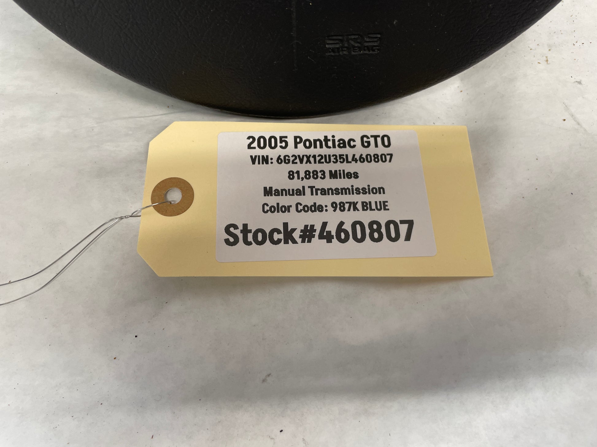 2005 Pontiac GTO Steering Wheel Airbag Air Bag OEM - Day's Parts Yard