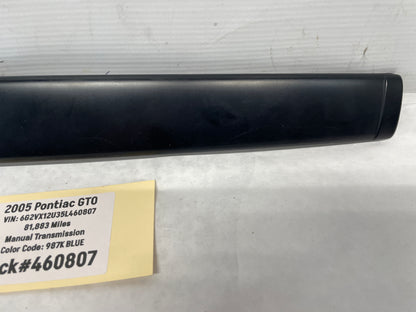 2005 Pontiac GTO RH Passenger Exterior B Pillar Window Trim Cover Applique Molding OEM - Day's Parts Yard